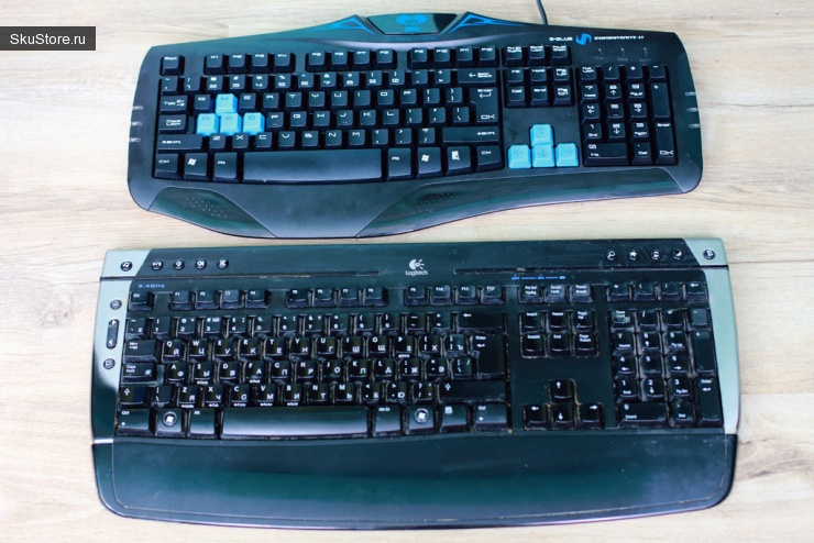 Клавиатуры E-blue Cobra и Logitech