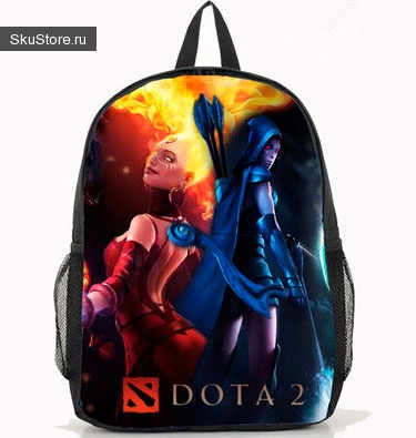 Рюкзак с изображениями Lina и Drow Ranger из Dota 2
