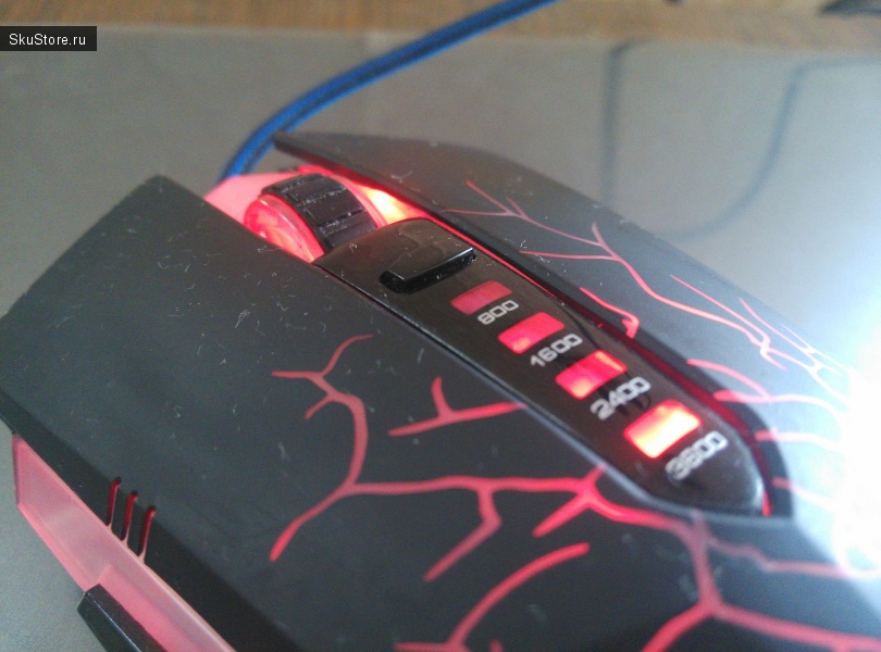 Игровая мышь WFiRST X900-M - регулировка чувствительности