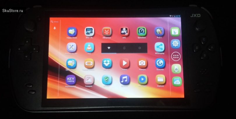 Игровой планшет JXD S7800B - экран
