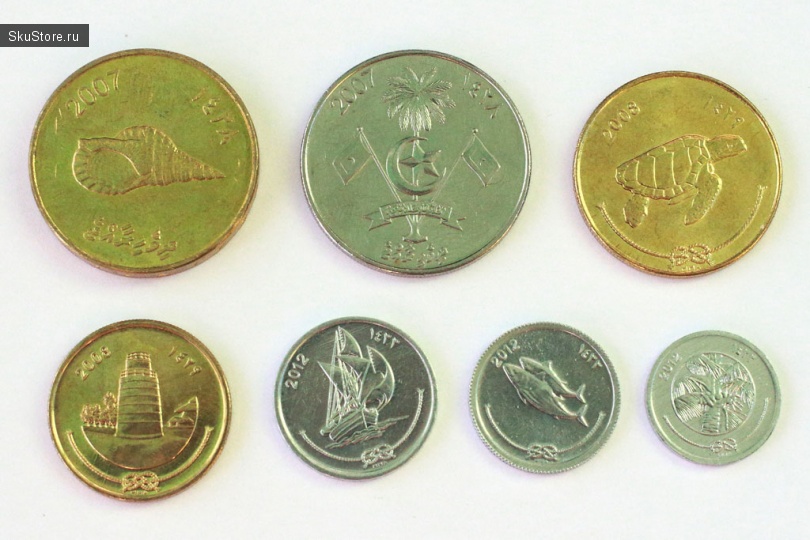 Монеты Мальдивской Республики с Алиэкспресс