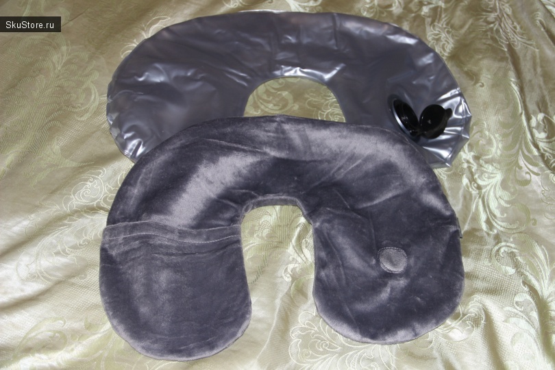 Надувная подушка со съемным чехлом