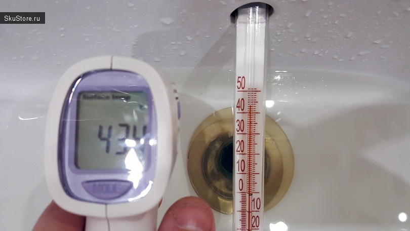 Бесконтактный термометр HTD8808 - температура воды