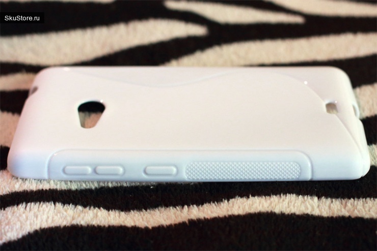Белый бампер для Microsoft Lumia 535