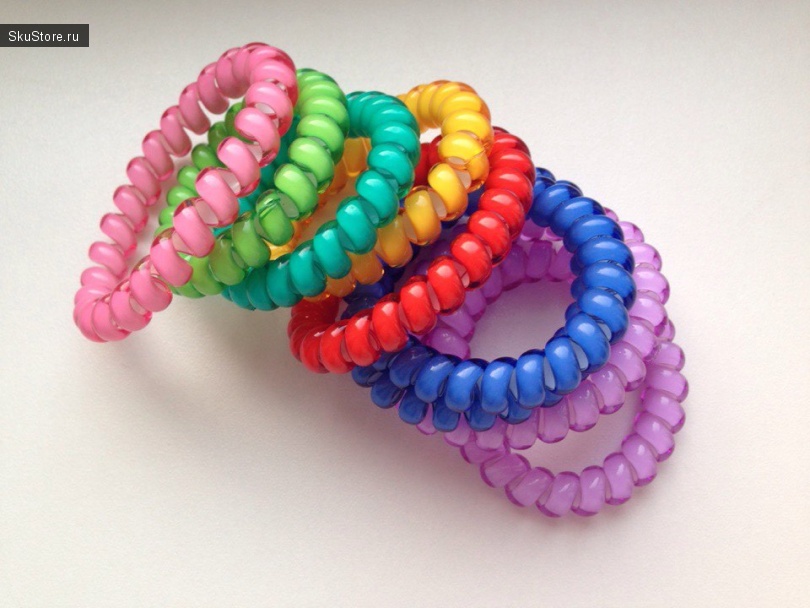 Набор разноцветных силиконовых резинок для волос