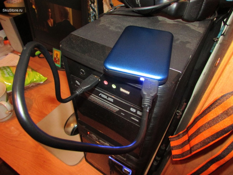 Внешний жесткий диск USB 3.0 - подключение к компьютеру
