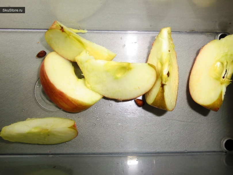Овощерезка - нарезаем яблоки
