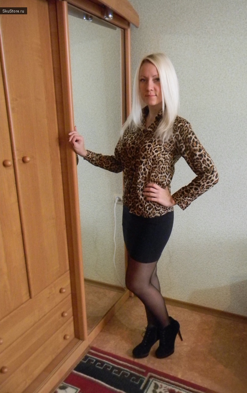 Леопардовая рубашка - фото на мне
