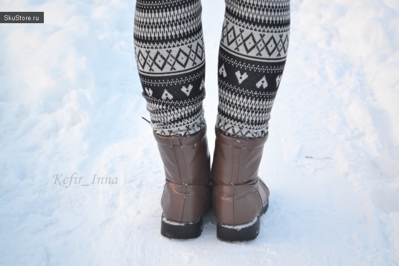 Зимние ботинки - фото на ногах