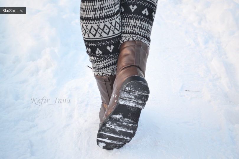 Зимние ботинки - фото на ногах