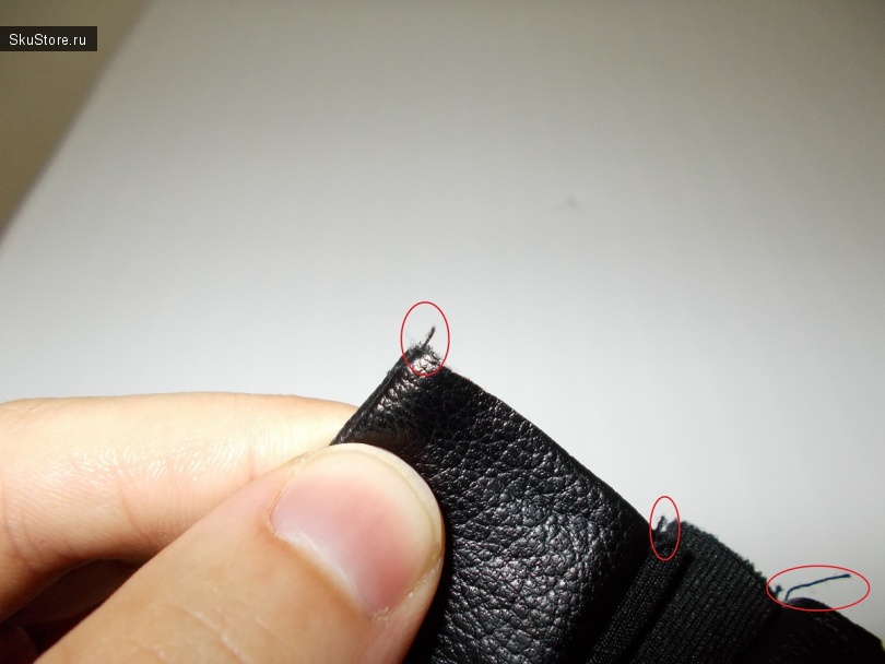 Перчатки с укороченными пальцами - качество пошива