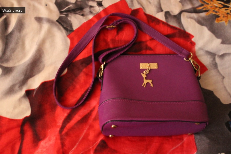 Модная фиолетовая сумочка с Алиэкспресс
