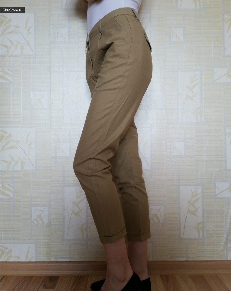 Женские брюки бежевого цвета с Алиэкспресс