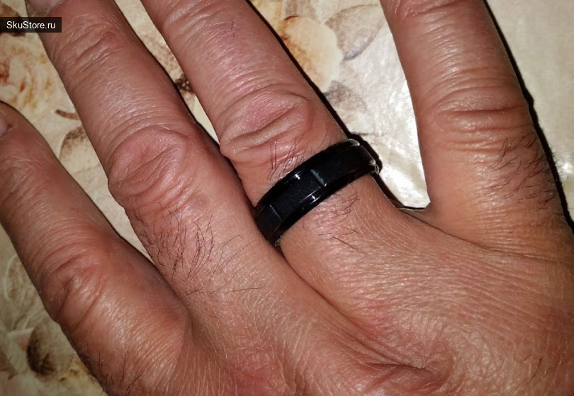 Вольфрамовое кольцо с Алиэкспресс