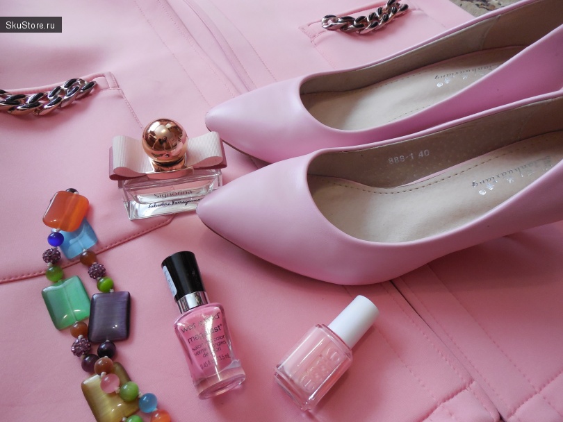 Туфли-лодочки розового цвета