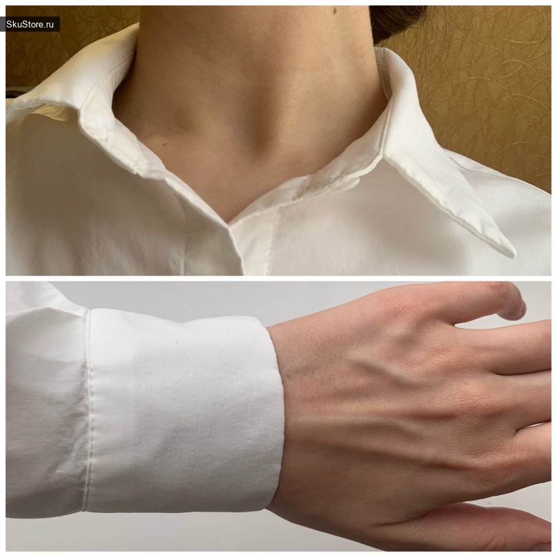 Белая женская рубашка из интернет-магазина SHEIN