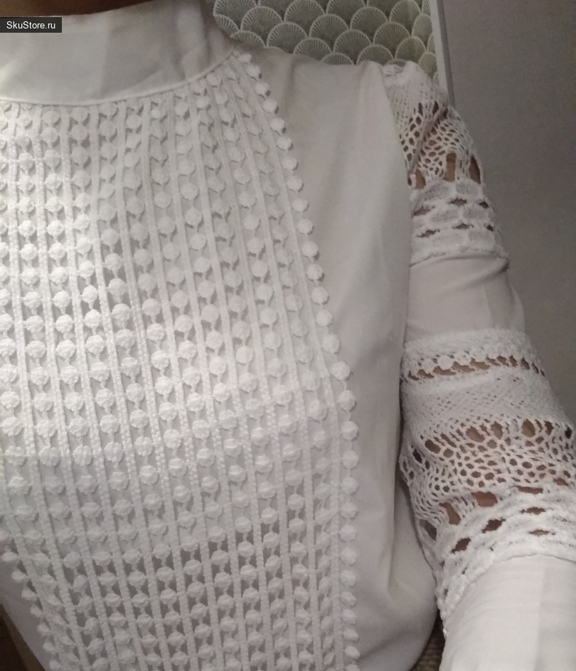 Женская кружевная блуза с Алиэкспресс