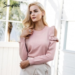 Оригинальный женский свитерок розового цвета