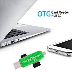 USB OTG кардридер для USB и MicroSD флешек