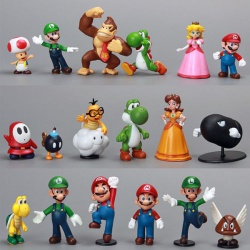 Фигурки из игры Супер Марио в количестве 18 штук