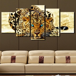 Модульная картина на стену с изображением леопарда