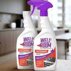 Спрей-пена Антижир от Wellroom - чищу холодильник, индукционную плиту и духовку